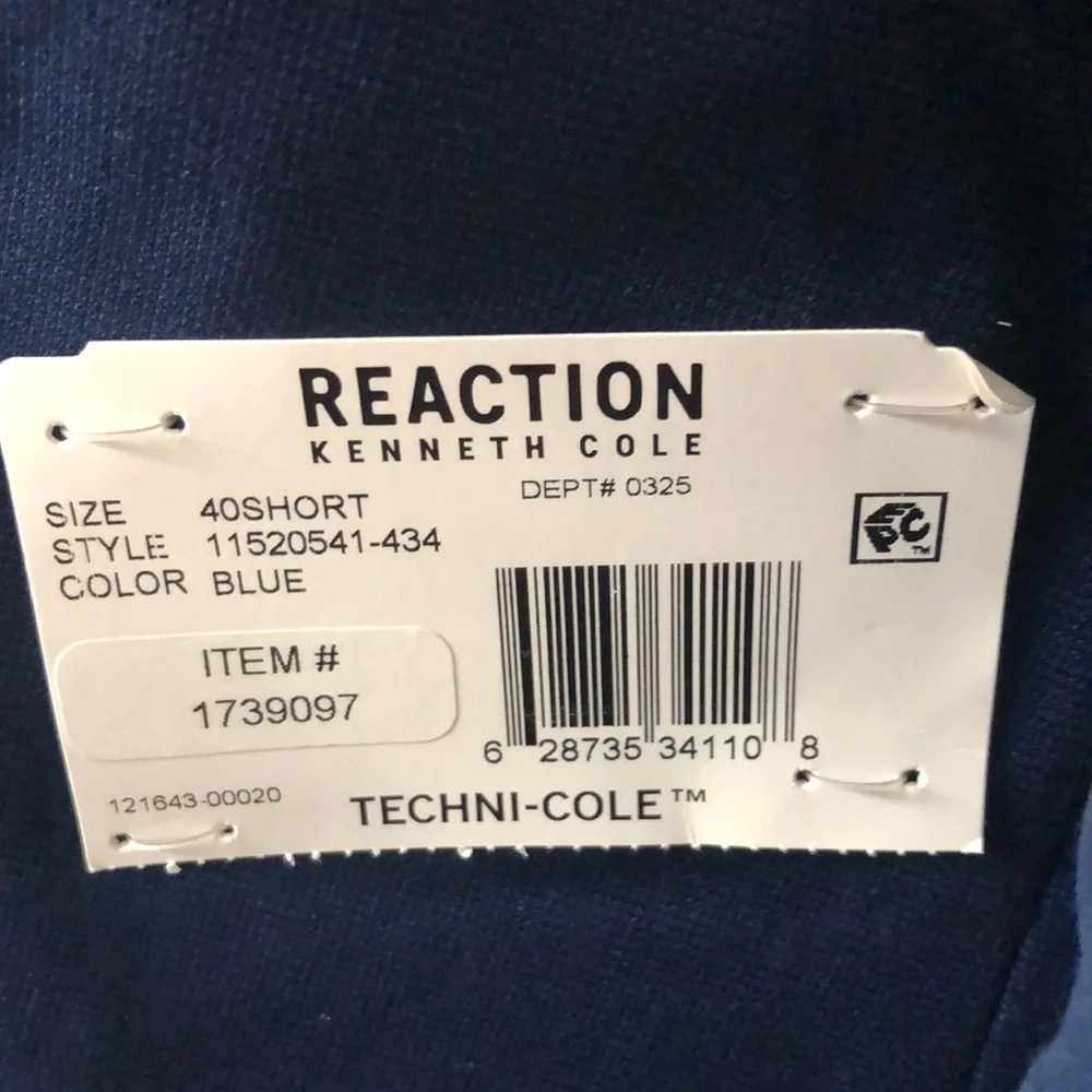 Kenneth Cole Reaction Men's Blue Suit Jacket